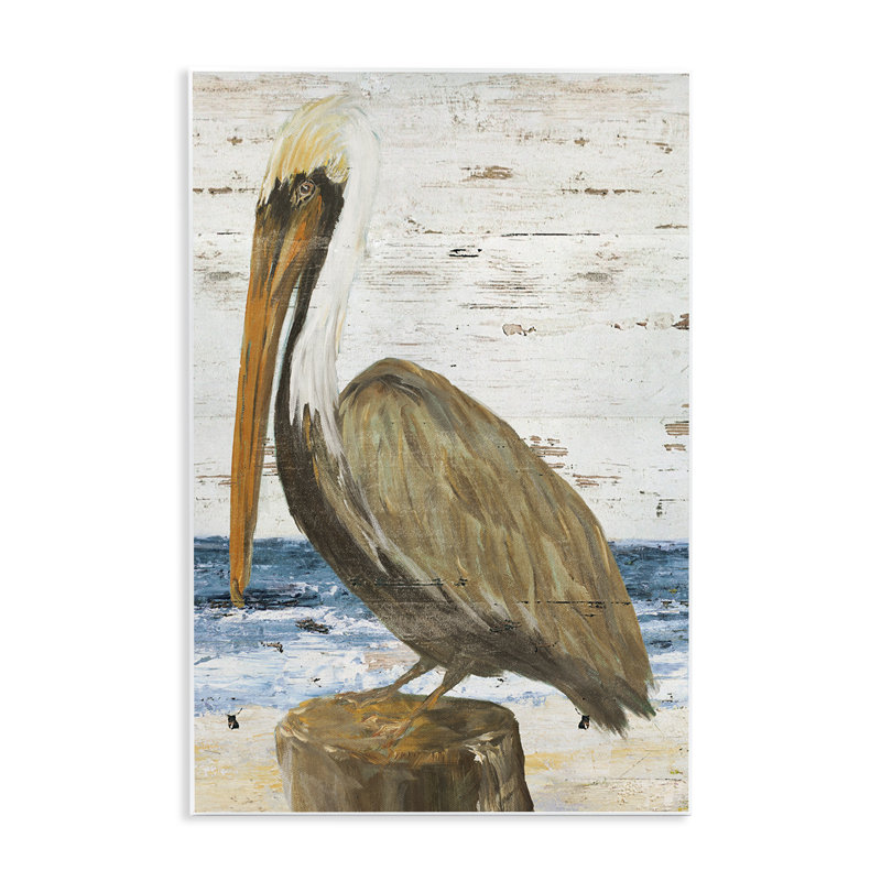 «Rustic Ocean Pelican» par Julie DeRice, H 15 po x l 10 po
