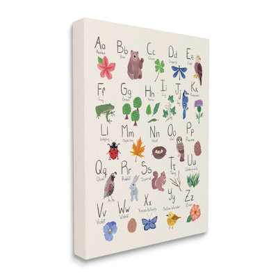 " Animal Alphabet On Beige " by Aralma