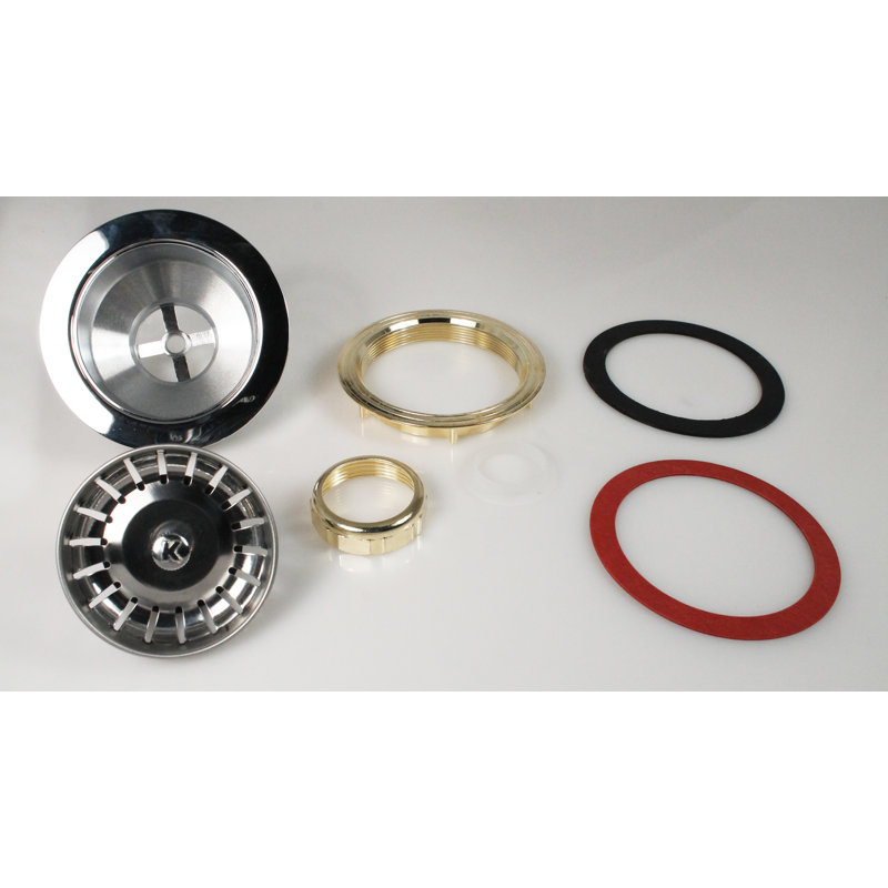 3.5" Basket Strainer, Polished Chrome