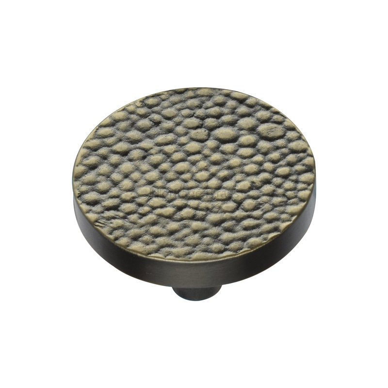 Heritage Cabinet Round Stingray Design, Antique Bronze, 38mm