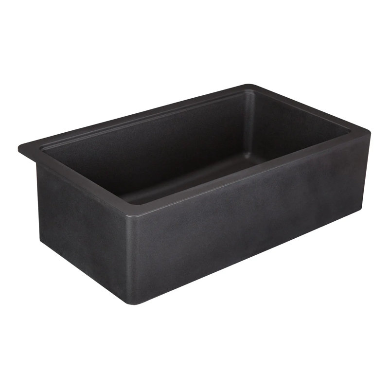 Signature Hardware Totten 33" L x 20" W Farmhouse Kitchen Sink, Black