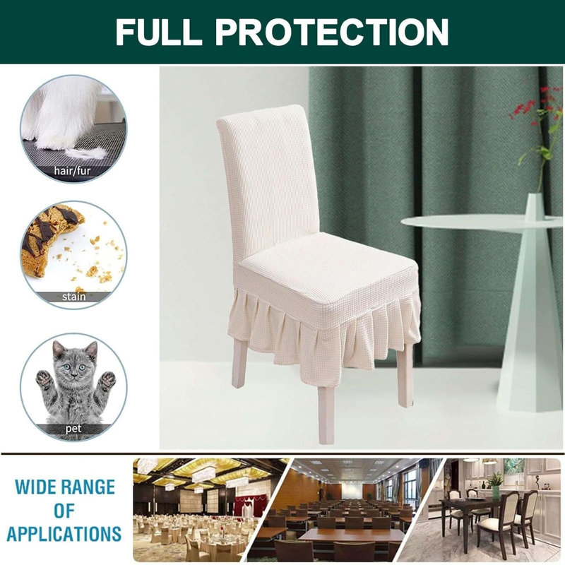 Housse extensible pour chaise de salle à manger avec housse pour chaise de salle à manger Banquet, Beige