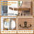 Wooden Key Rack With Mirror, Shelf And 4 Key Hooks For Rustic Entrances, Hallways, Living Rooms And Bedrooms(Oak)