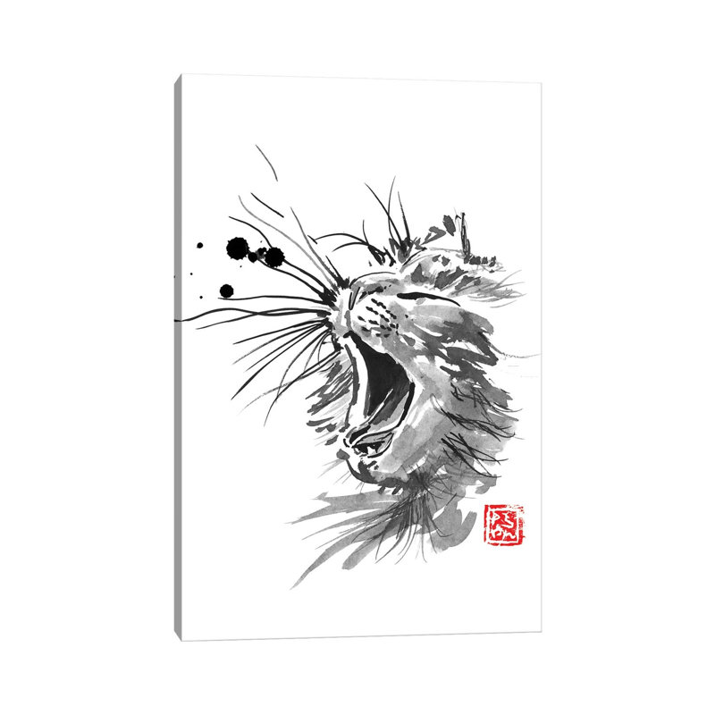 Meaow by Péchane - Print on Canvas, 152.5 cm H x 101.5 cm W x 3.175 cm D, Wrapped Canvas