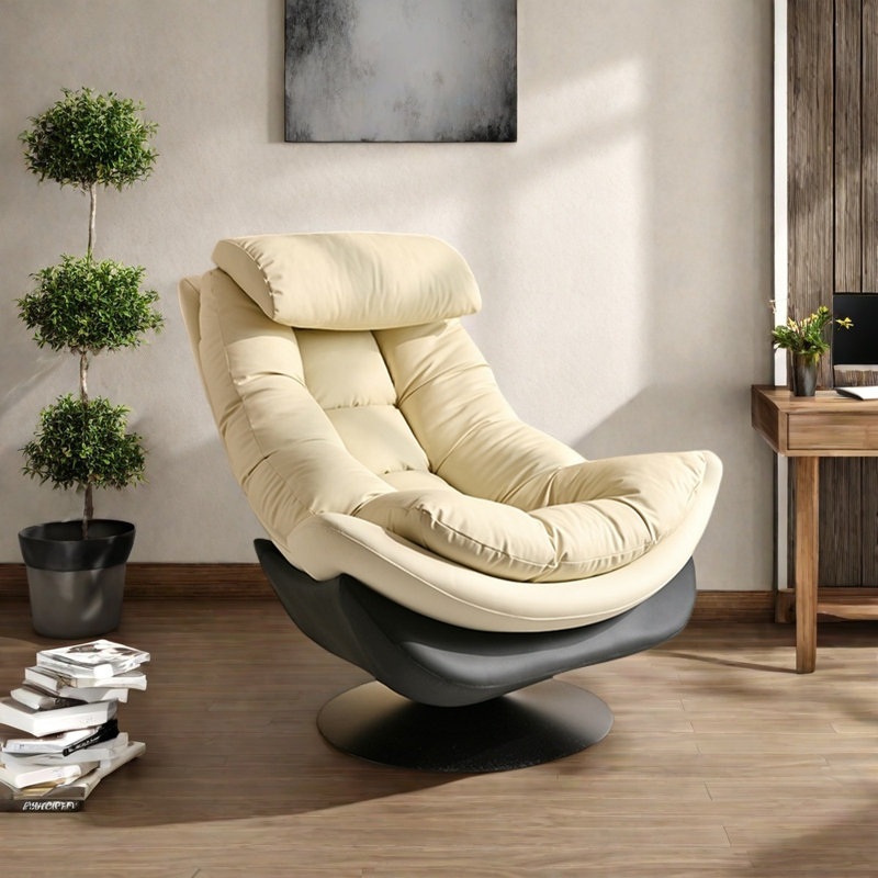 Fauteuil inclinable rotatif de luxe ergonomique, Beige