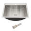 Lavabo de salle de bain encastré en acier inoxydable au fini nickel brossé 21 "x 17" avec bonde escamotable