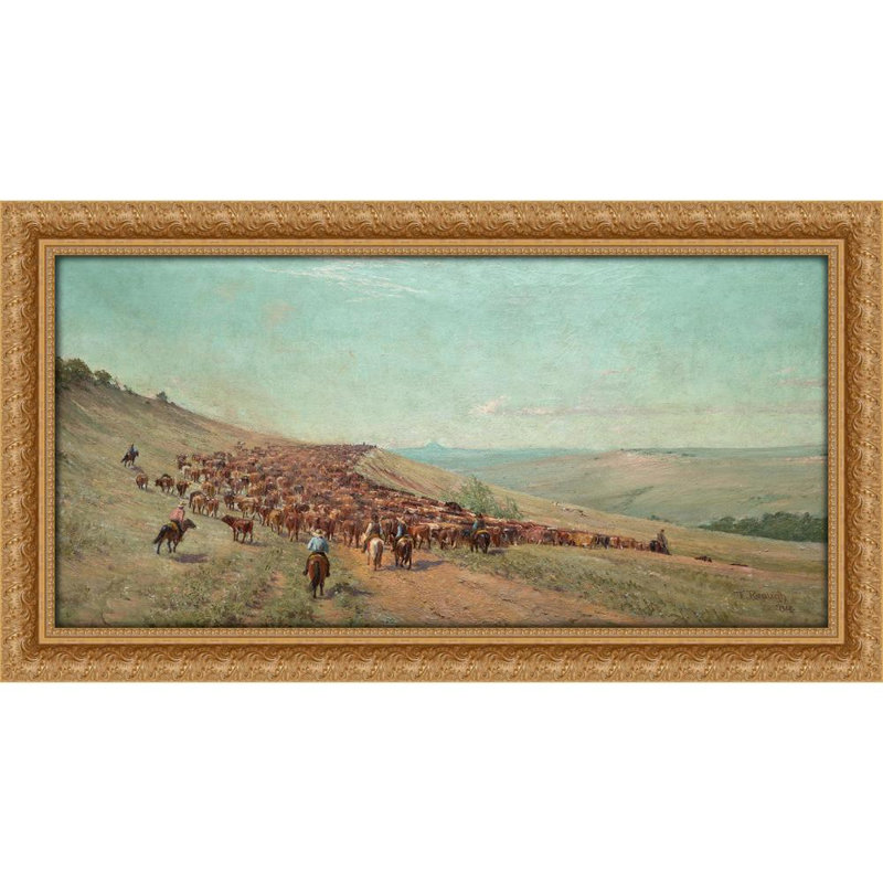 Conduire le troupeau (1904), H 18 po x l 32 po x P 1,5 po