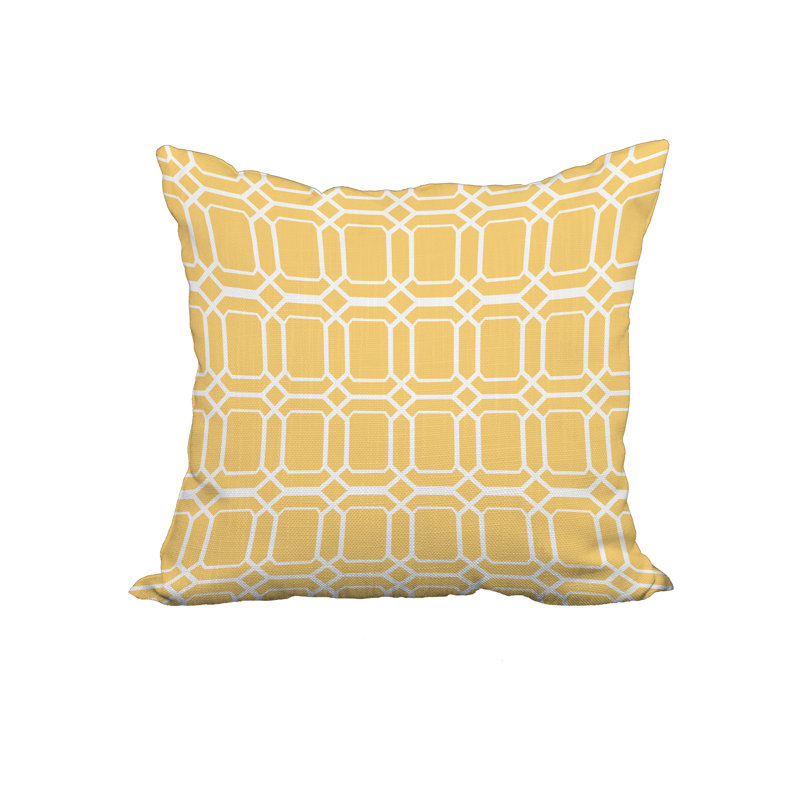  Housse de coussin carré et insert, 18 po x 18 po, Jaune