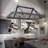Handcrafted Carnival Rectangle Ceiling Pot Rack with 18 Hooks
