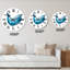 Bleu cachalot sur fond blanc I - Horloge murale nautique et côtière-113554352