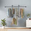 Métal Tuyau industriel de vêtements Porte-vêtements mural Tringle de rangement robuste pour placard Porte-vêtements commercial rétro pour couloir Boutique de détail