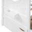 Lit simple en bois avec 2 tiroirs, lit pour enfant avec tablette de rangement, blanc-129704121