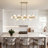 Faustena 16-Light Dimmable Bubble Glass Golden Sputnik Modern Linear Chandelier-254914454