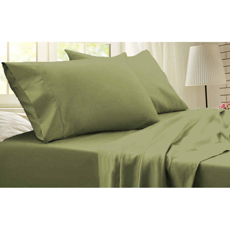 Ensemble de draps en rayonne de bambou de qualité supérieure 4 pièces, Ensemble de draps très grand californien avec 2 t, ISE