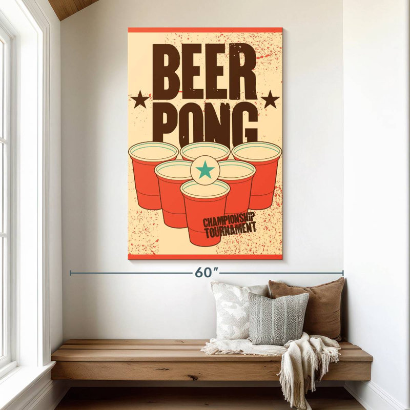 Tournoi Tergel Beer Pong, H 51 po x l 34 po