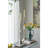 47x15.5x31" Rectangular Console Table with Elegant Floral Design and Mirrored Silver Finish