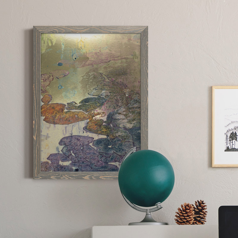 Toile encadrée de qualité supérieure Monet's Landscape III - Prêt à être accroché, gris, H 24 po x l 20 po x P 1 po