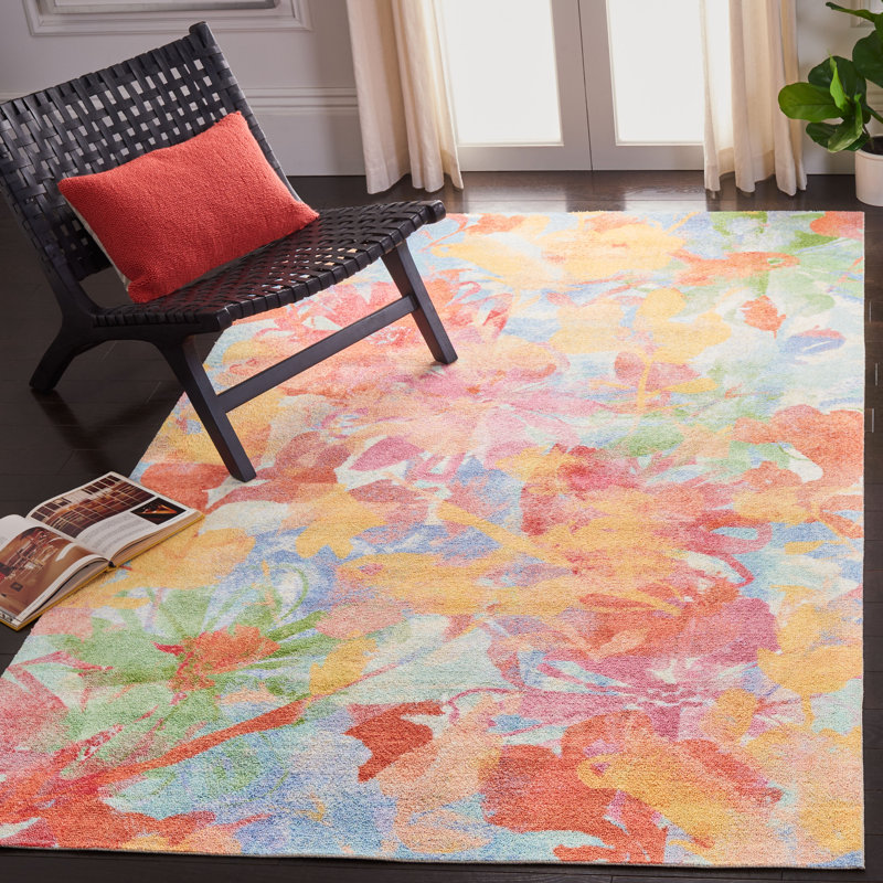 Tifton 100 Performance Floral Rug, Rectangle 4' x 6'