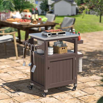 Outdoor Cabinets For Patio Outdoor Grill Cart With Storage