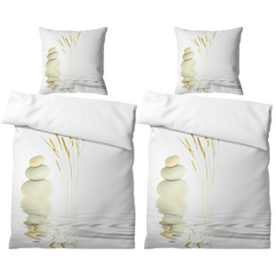Cotton No Pattern Duvet Cover Set with Pillowcases Included (Set of 2)