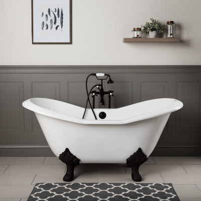 Grace 72 " L x 30.2 " W Freestanding and No Mounting / Installation Required Soaking Porcelain Bathtub
