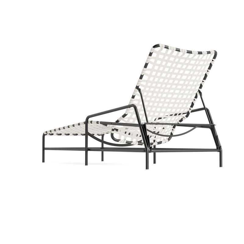 Kantan Outdoor Chaise Lounge, White Lite/Textured Pewter