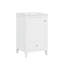 Meuble-lavabo de 20 po avec lavabo, armoire de salle de bain avec porte à fermeture douce, support de rangement et tiroir