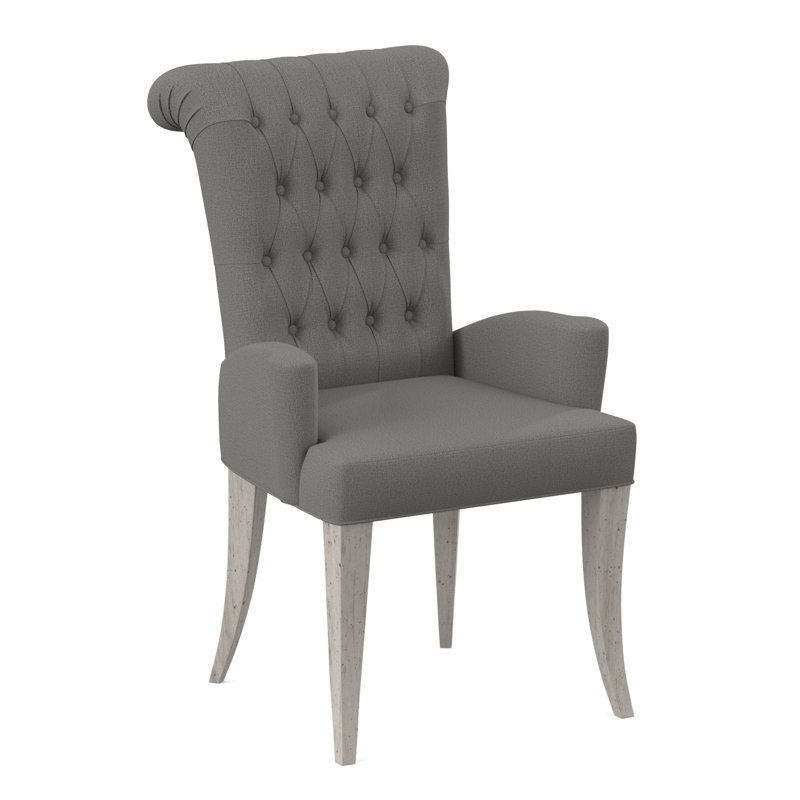 Petit fauteuil de salle à manger Gossamer, Bisque, Lin ensoleillé