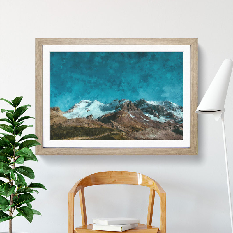 Mountain View Vol.5 - Picture Frame Painting, 48cm H x 65cm W x 2cm D, Oak Framed