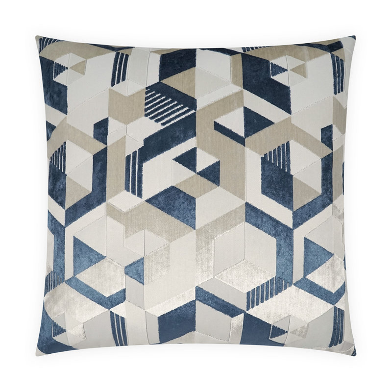 Delaware Square Pillow Cover & Insert, Square 24", Blue