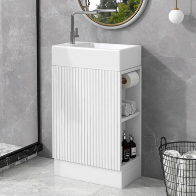 Meuble-lavabo avec tablette, meuble-lavabo avec tablette