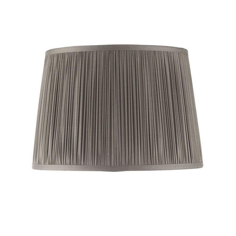 21cm H Silk Empire Lamp Shade ( Uno ), Charcoal Grey