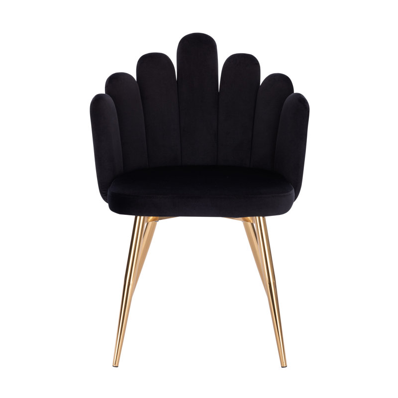 Fauteuil en velours Medley, Noir