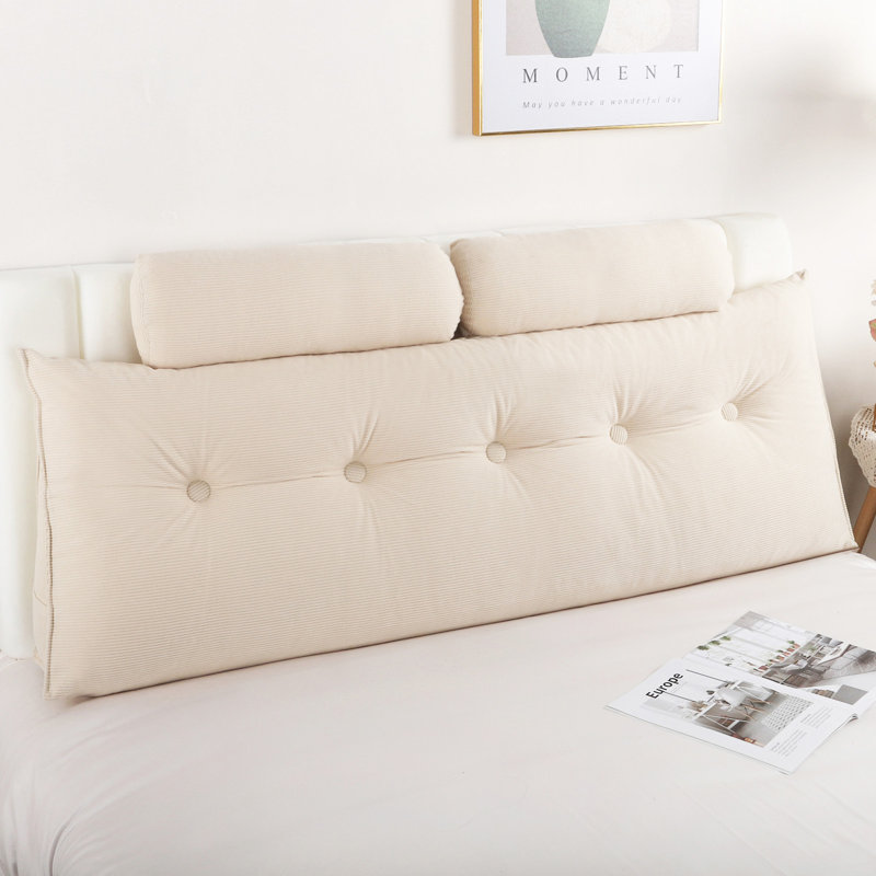 Relvet Back Support Throw Pillow, 19.7"H x 59"W, Beige