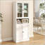 Armoire de cuisine en métal durable avec tablettes réglables, structure en acier inoxydable robuste, idéale pour le rangement organisé et l'esthétique moderne