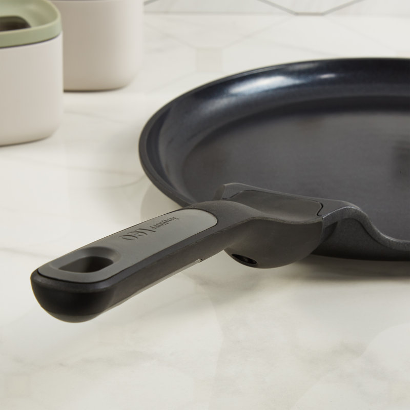 Leo Stone+ Black Nonstick Ceramic Pancake Pan, Recycled Aluminum