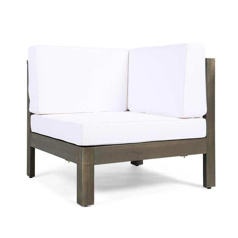 Fauteuil de jeu en bois blanc avec coussins d'eau, l 30,15 po x P 30,15 po, H 26,64 po - style classique, revêtement