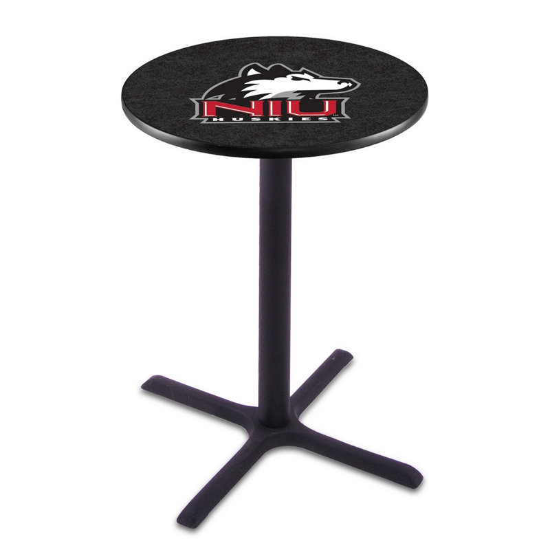 NCAA Round Metal Base Dining Table, University of Northern Illinois