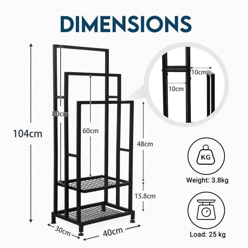 30 cm L Freestanding Towel Stand