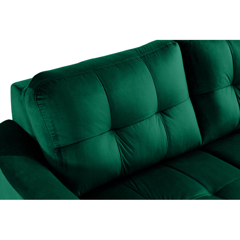 Hunnewell Sleeper Corner Sofa, Right Hand Facing, Emerald