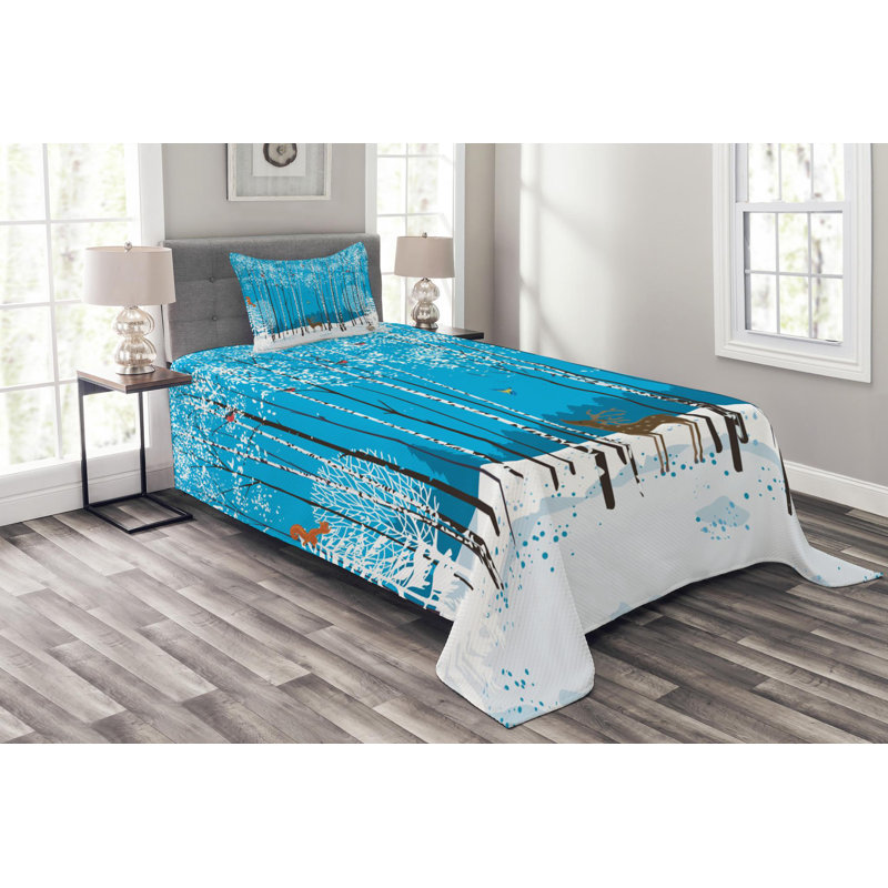 Rustic Polyester Coverlet, Twin Coverlet + 1 Sham