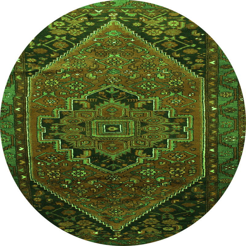 Chenille Oriental Indoor Rug, Round 3'