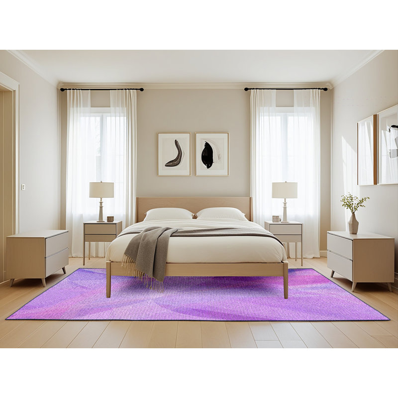 Wool Abstract Indoor Rug, Rectangle 5' x 8'