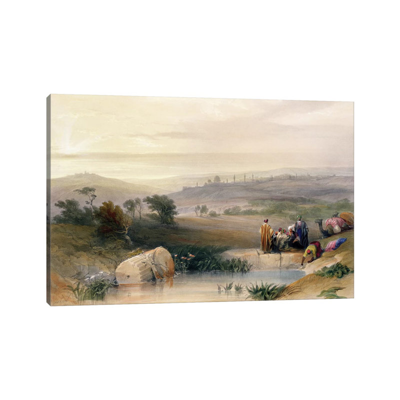Jerusalem, April 1839, Plate 22 From Volume I Of 'The Holy Land' Pub. 1842 by David Roberts - Wrapped Canvas Print