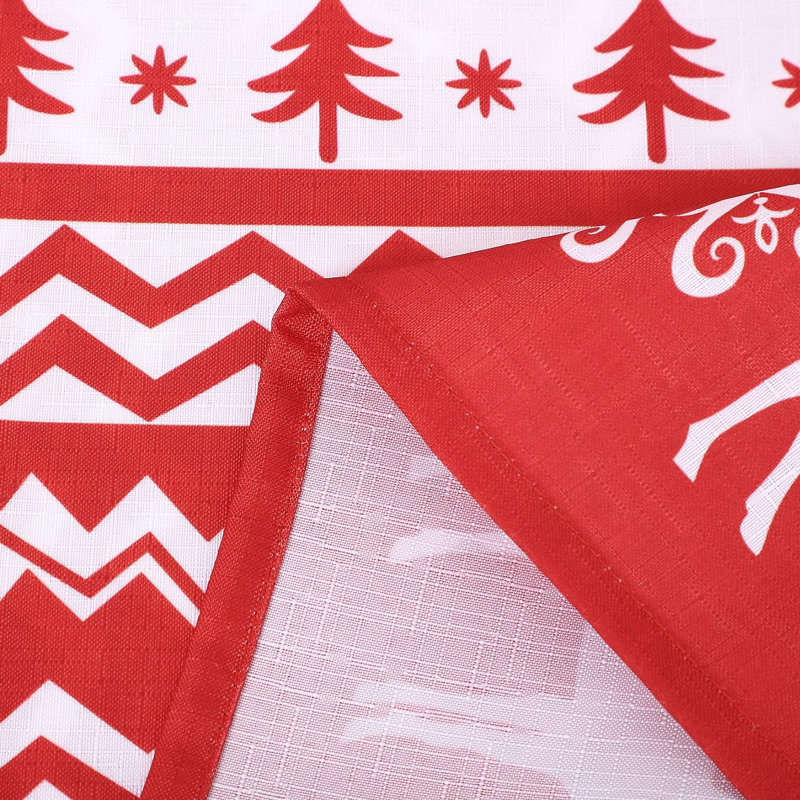 Akiylah Rectangle Chevron Tablecloth, Red