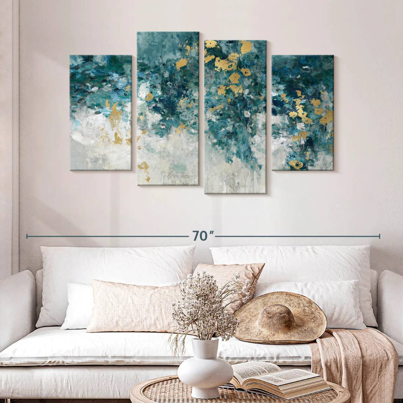 Avery Charmed Teal, 32" H x 52" W