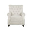 Fauteuil inclinable beige capitonné à boutons-pression avec garniture cloutée pour le salon / le cinéma maison
