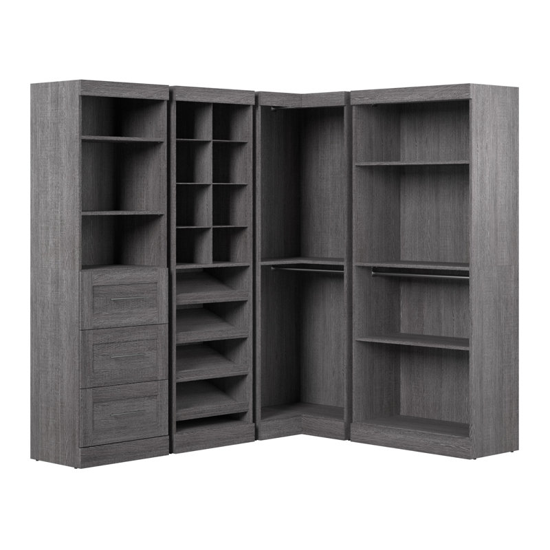 Système d'organisation pour garde-robe 82 po Arlex, Écorce gris