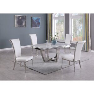 Rosdorf Park Mandeville Extendable Marble Dining Table | Wayfair