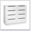 Commode en bois blanc avec 8 tiroirs spacieux, parfaite pour le rangement dans la chambre à coucher et le salon, avec rangement de grande capacité de 47,2 po de largeur